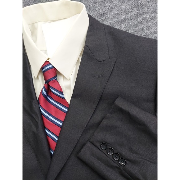 Tiglio Luxe Blazer Mens 52 Long Gray Wool Luxury Italy super 150s Suit Jacket